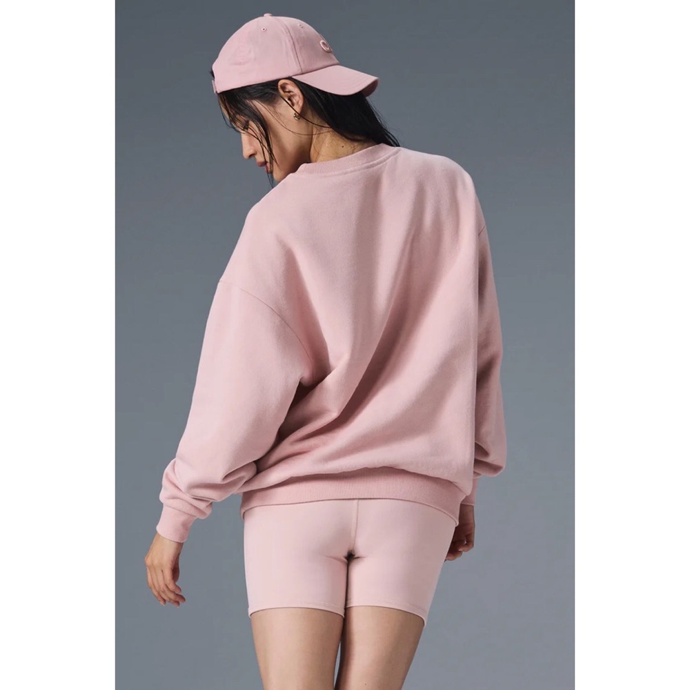 Alo Yoga Accolade Crew Neck Pullover Ballet Pink S - Picture 3 of 10